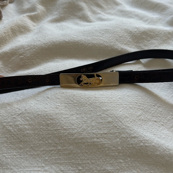 Vintage Celine Leather Belt - Picture 1 of 5